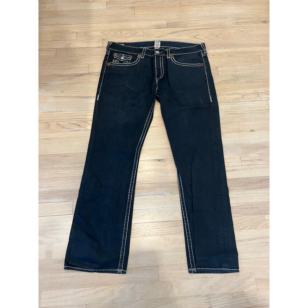 True Religion Men Ricky Super T Blue Jeans 42x34